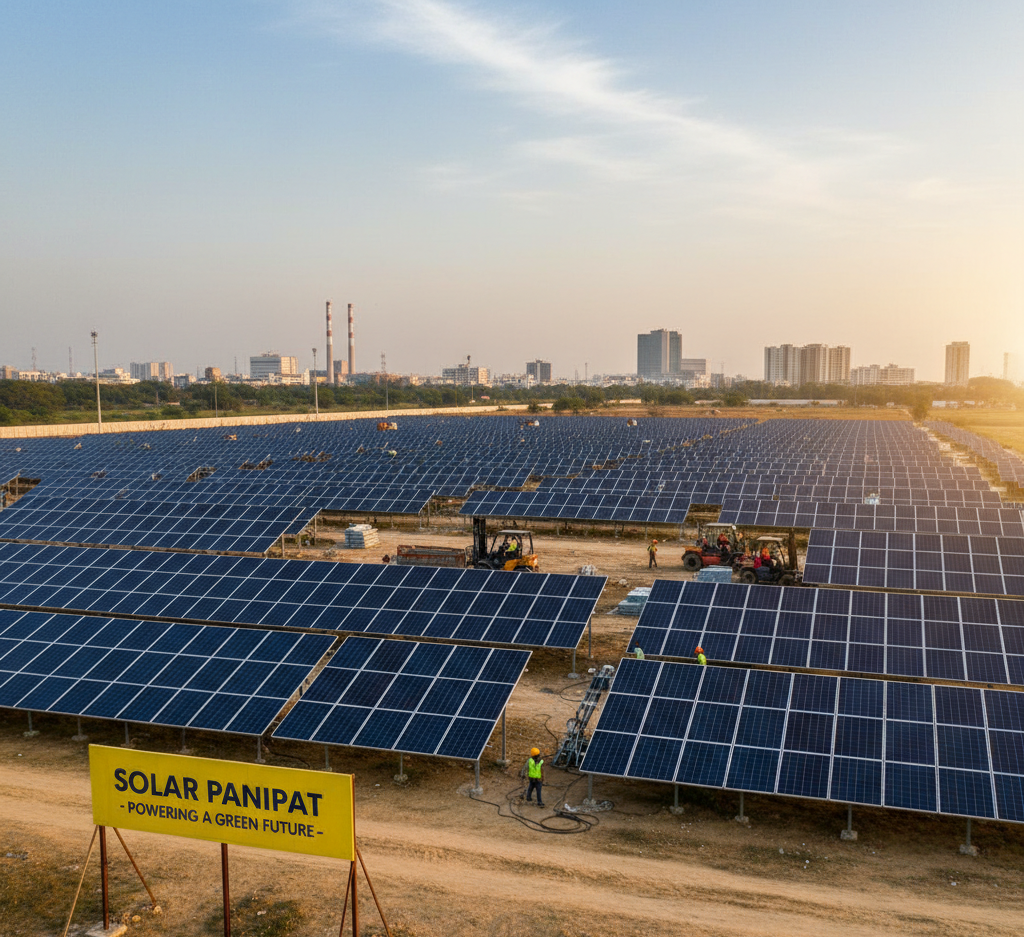 solar pane; installation at panipat city