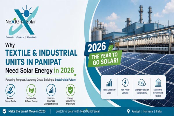 Why Textile & Industrial Units in Panipat Need Solar Energy in 2026